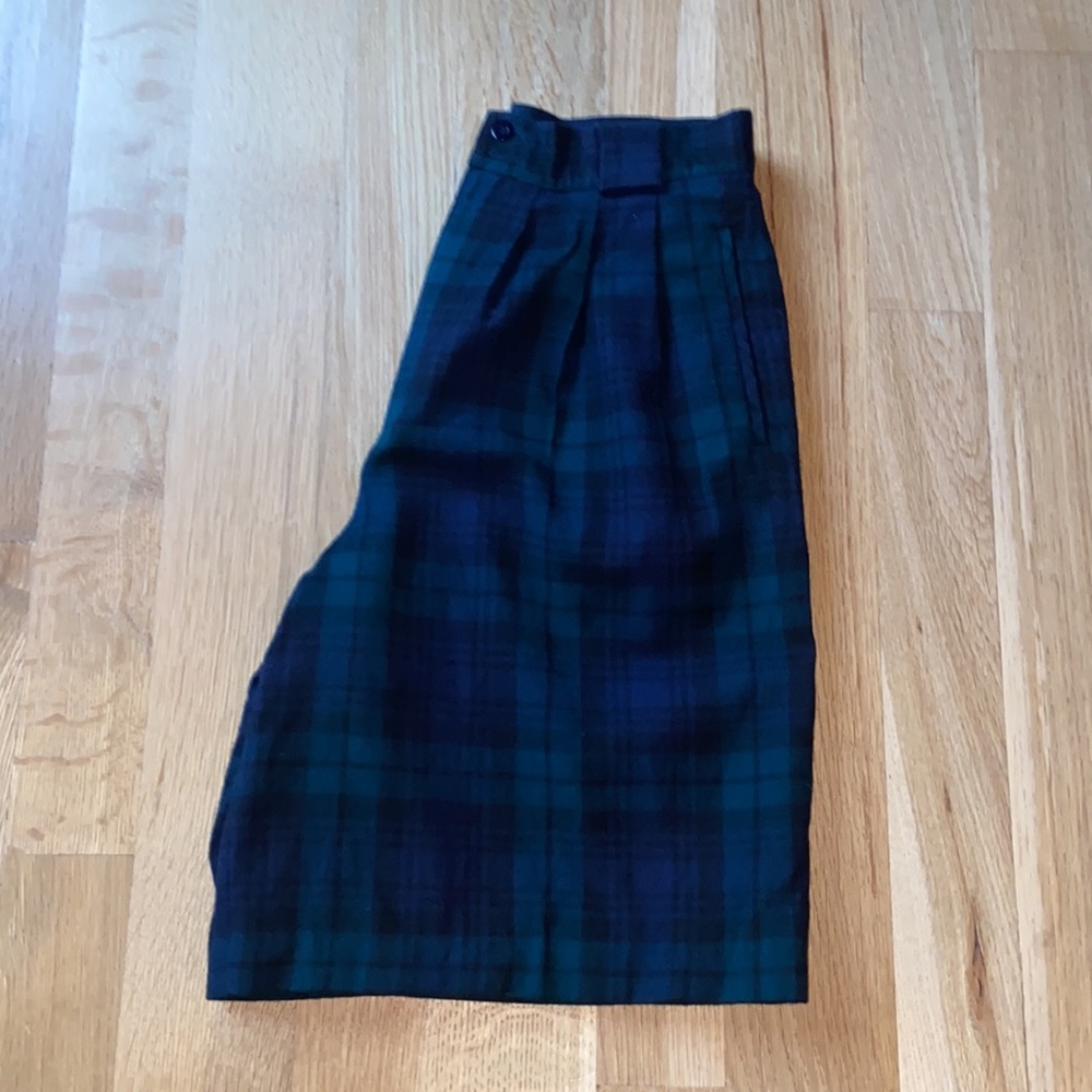 Vintage 100% Merino Wool Tartan Plaid Trouser Shorts Bulgarian Preppy Old Money - Picture 7 of 16